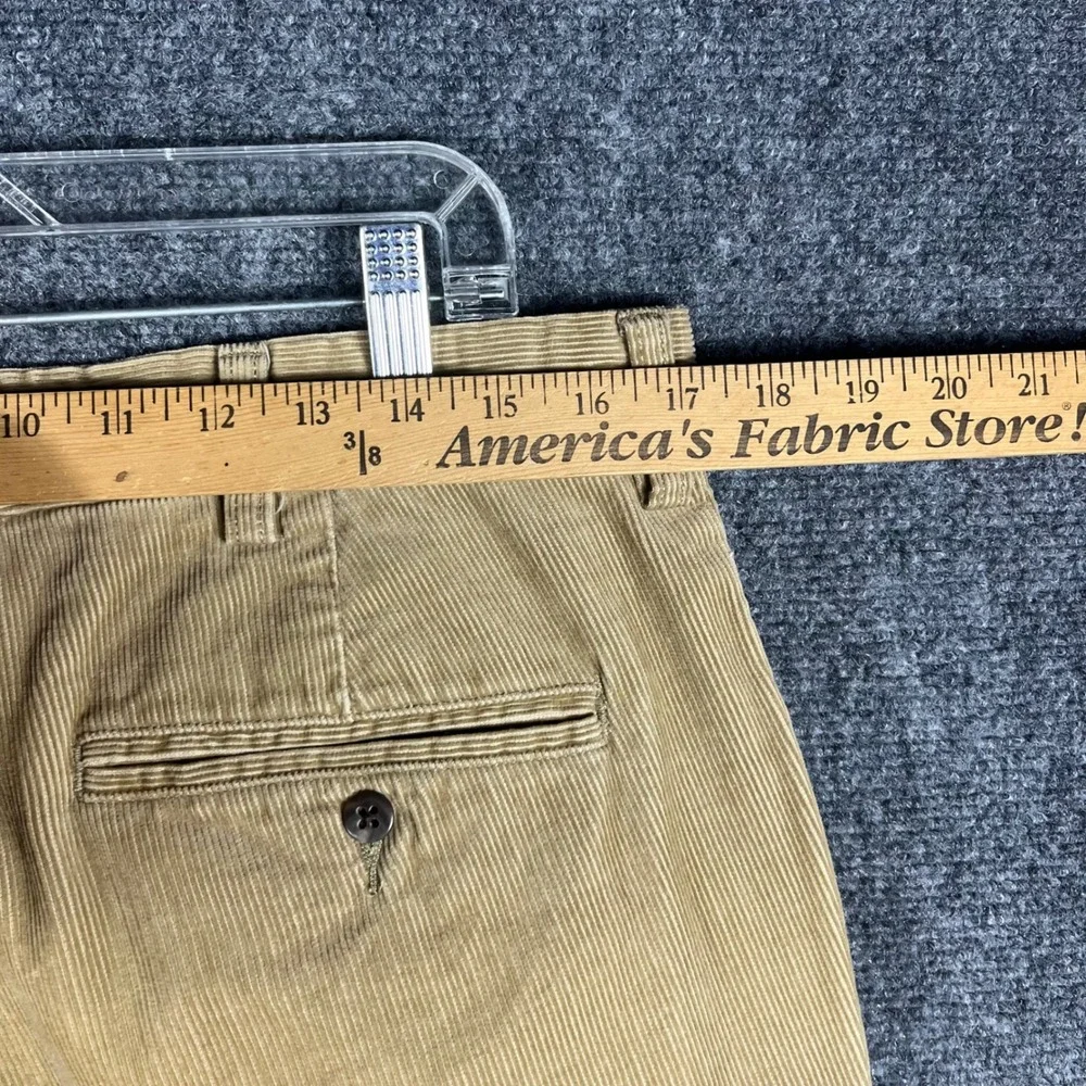 VTG Polo Ralph Lauren Prospect Pant Mens 34 Tan Corduroy Straight Leg‎ Trousers
